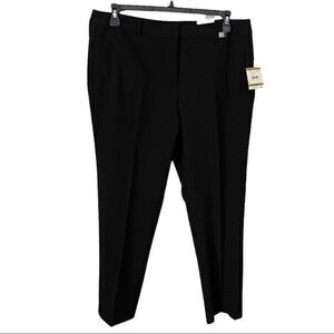 NWT Anne Klein Women's Slim Ankle Pants Pockets‎ Black Size 14